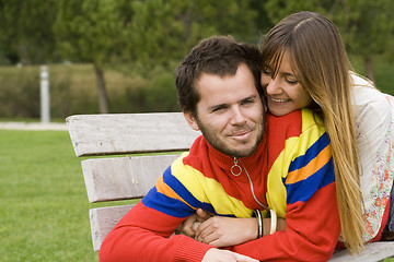 Image showing Young couple outdoor