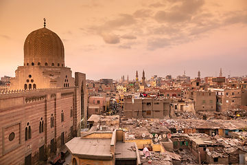 Image showing sunset scenery at Cairo Egypt