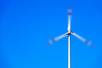 Image showing wind energy detail blue sky