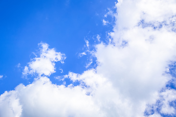 Image showing typical beautiful blue sky clouds background