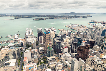 Image showing view to the Auckland harbour New Zealand