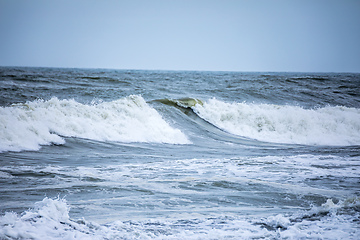 Image showing stormy ocean scenery background