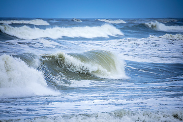 Image showing stormy ocean scenery background