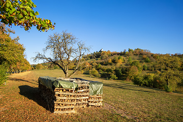 Image showing rural scenery with the Saint Remigius Chapel Germany