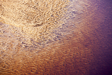 Image showing Red Wavy sand texture