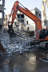 Image showing Demolition of an old building