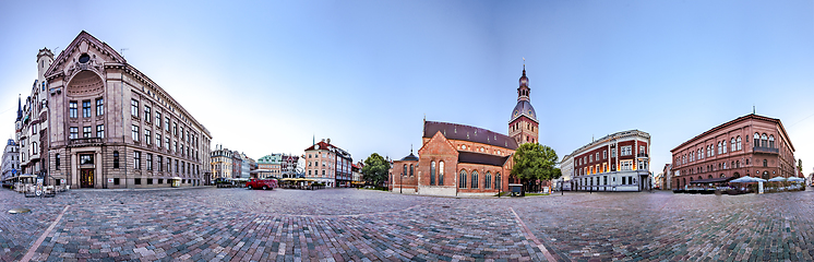 Image showing Skyline of Riga old town