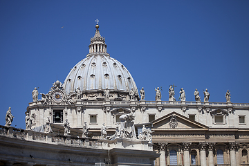 Image showing Exterior of St. Peter basilica, Vatican city