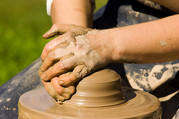 Image showing Potters hands