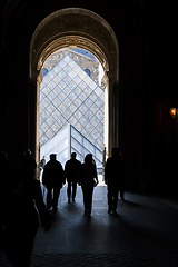 Image showing Glass Pyramid at the Louvre Museum