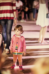 Image showing little girl dancing in the kids disco