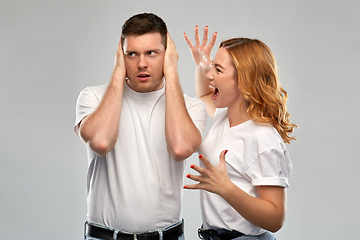 Image showing unhappy couple having argument