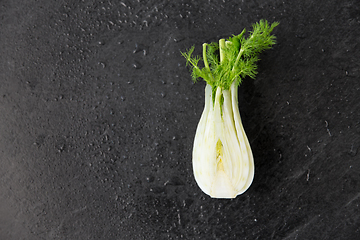 Image showing fennel on table on slate stone background