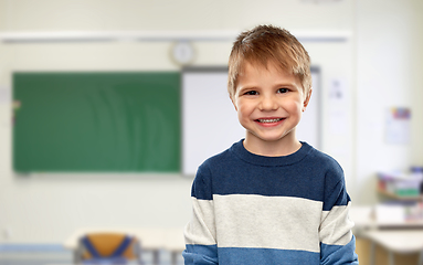 Image showing happy smiling little boy at school