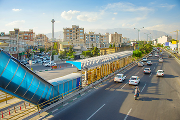 Image showing Tehran busy road, Iran