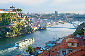 Image showing Cruise ship. Douro river. Porto