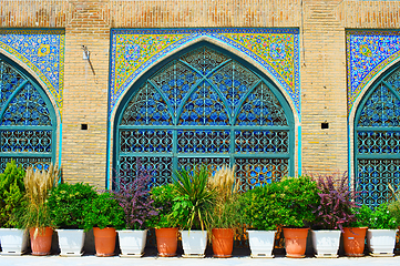 Image showing Shah Mosque wall. Tehran, Iran