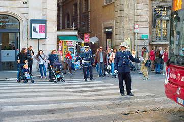 Image showing Italy road policeman