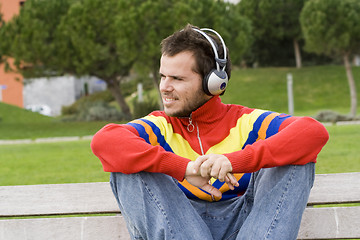 Image showing enjoying good music