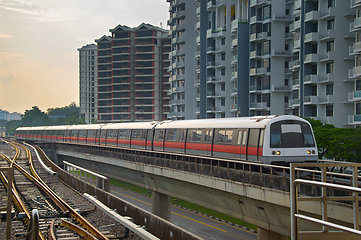 Image showing Singapore metro train outdoor