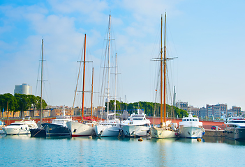 Image showing Port Vell marina. Barcelona, Spain