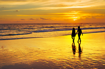 Image showing Couple on a tropical beach