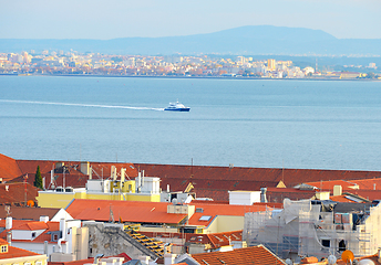 Image showing Lisbon to Almada ferry. Portugal