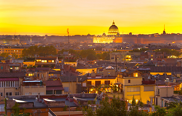 Image showing Beautiful Rome at twilight. Italy