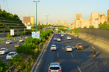 Image showing Tehran road traffic. Iran