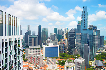 Image showing Skyline of Singapore in daytime
