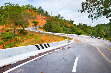 Image showing Thai mountains road