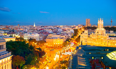 Image showing Skyline of Madrid, Spain