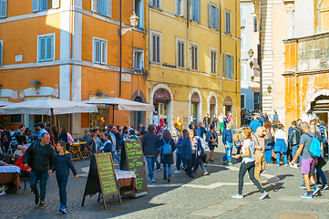 Image showing Tourists visiting Rome, Italy