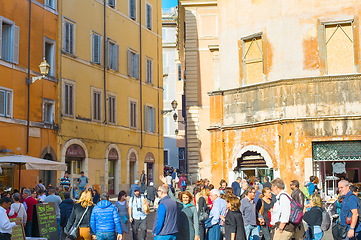 Image showing Crowded street of Rome, Italy