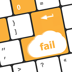 Image showing fail concept with word on laptop computer key