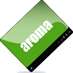 Image showing Video player for web with aroma word