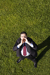 Image showing Businessman shouting