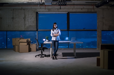 Image showing young female architect and engineer on construction site