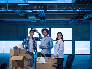 Image showing group of business people,architect and engineer on construction 