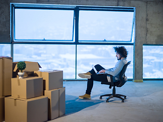 Image showing businessman on construction site