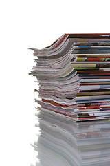 Image showing Stack of magazines