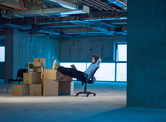 Image showing businessman on construction site