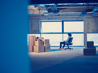 Image showing businessman on construction site