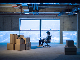 Image showing businessman on construction site