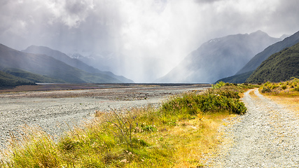 Image showing dramatic landscape scenery Arthur\'s pass in south New Zealand