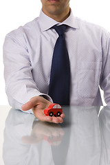 Image showing businessman selling a car