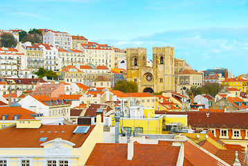 Image showing Lisbon Cathedral and Alfama district