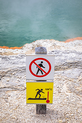 Image showing hot sparkling lake in New Zealand