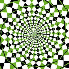 Image showing optical illusion spiral background