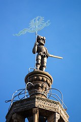 Image showing statue at the top of the Kilian Church in Heilbronn Germany